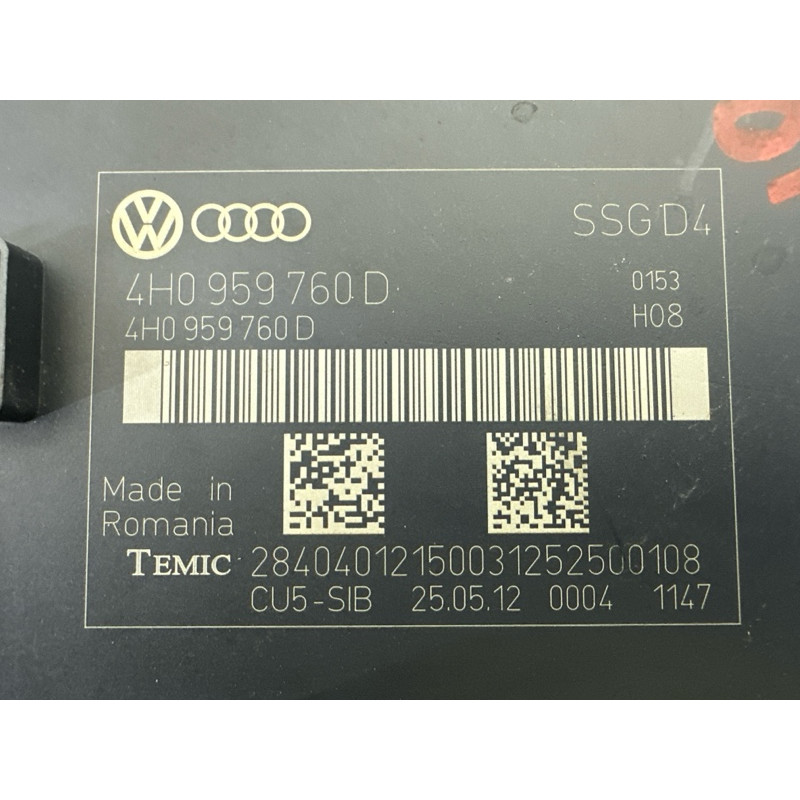 Блок управління сидінням (електрика / блоки управління) Volkswagen Touareg NF 2013 3.0 Hybrid 4H0959760DZ03