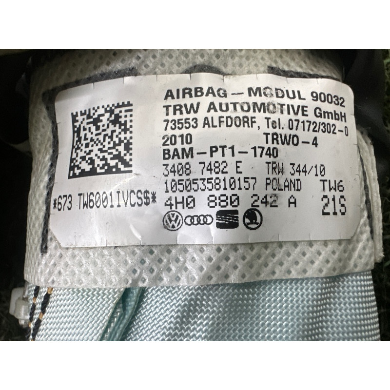 Airbag сидения (airbag / безопасность) AUDI A8 D4 2011 4.2 CDRA 4H0880242A