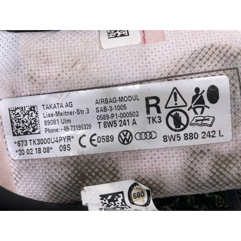 Airbag сидения (airbag / безопасность) AUDI A4 B9 2018 2.0 DBPA 8W5880242L