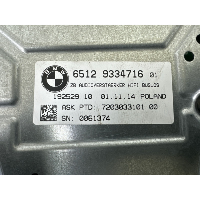 Підсилювач звуку (електрика) BMW 3-series F30 2015 2.0 65129334716