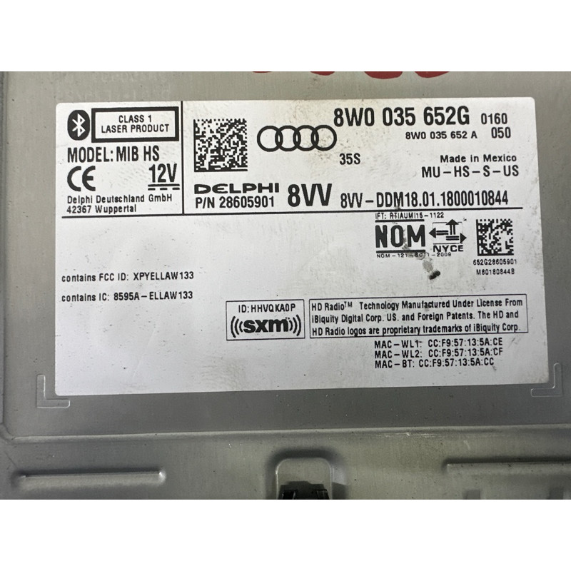 Блок управления мультимедиа (электрика / блоки управления) AUDI Q5 FY 2018 2.0 DAYB 8W0035654G