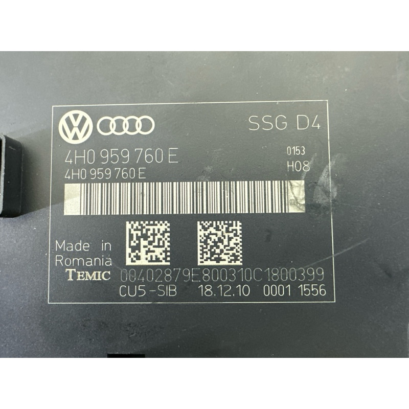 Блок управления сиденьем (электрика / блоки управления) AUDI A8 D4 2011 4.2 CDRA 4H0959760EZ00