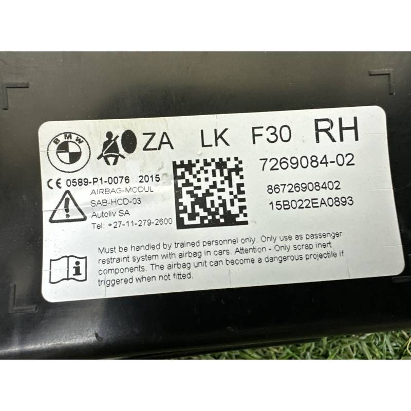 Airbag сидения (airbag / безопасность) BMW 3-series F30 2015 2.0 72127239616