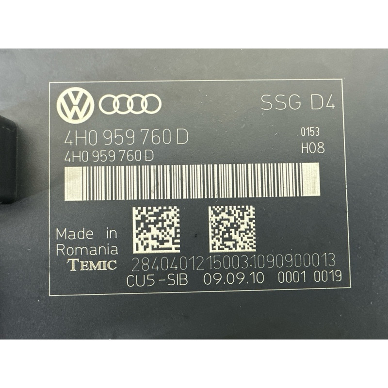 Блок управления сиденьем (электрика / блоки управления) Volkswagen Touareg NF 2012 3.0 Hybrid CGFA 4H0959760DZ03