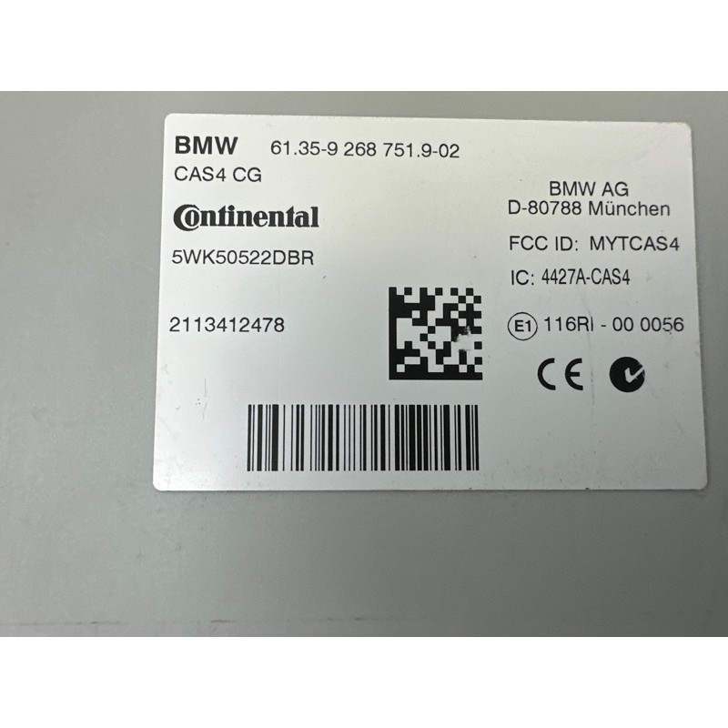 Блок управления CAS (электрика / блоки управления) BMW X3 F25 2012 3.0 61356809374