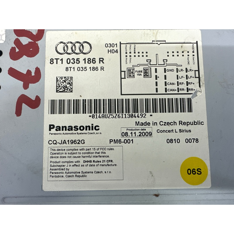 Блок управления мультимедиа (электрика / блоки управления) AUDI A4 B8 2010 2.0 CAEB 8T1035186R