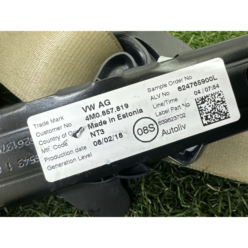 Ремень безопасности (airbag / безопасность) AUDI A4 B9 2018 2.0 DBPA 8W0857705GJXE