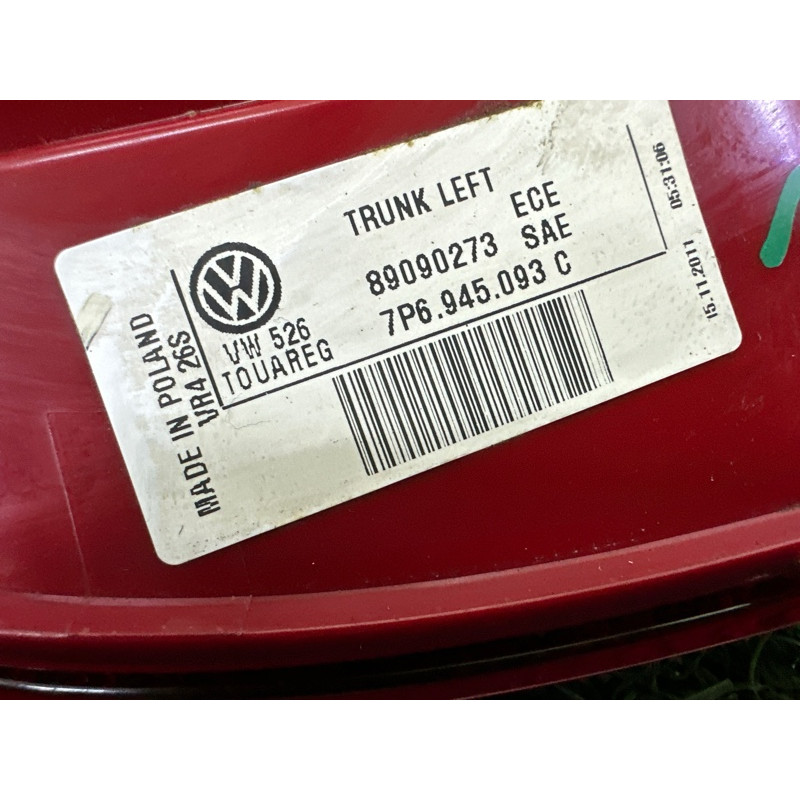 Задний фонарь (оптика) Volkswagen Touareg NF 2012 3.0 TDI 7P6945093C