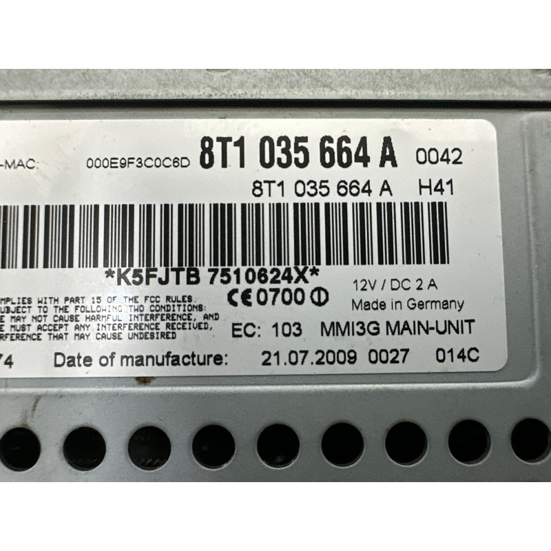 Блок управления мультимедиа (электрика / блоки управления) AUDI Q5 8R 2010 3.2 CALB 8T1035664A