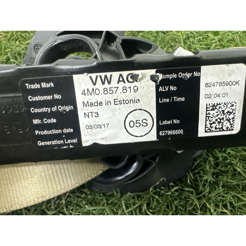 Ремень безопасности (airbag / безопасность) AUDI A4 B9 2017 2.0 TFSI 8W0857706JJXE