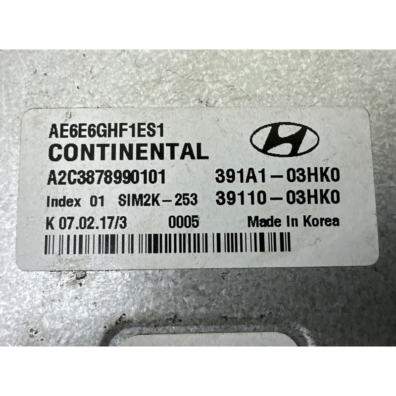 Блок управления двигателем (электрика / блоки управления) Hyundai Ioniq AE 2017 1.6 3911003HK0