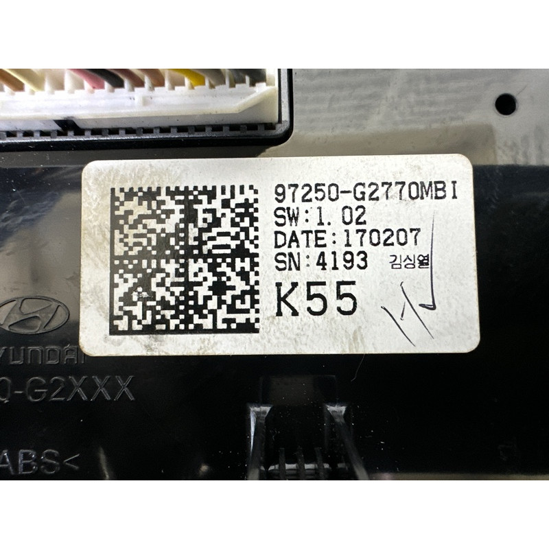 Панель управління клімат-контролем (електрика / блоки управління) Hyundai Ioniq AE 2017 1.6 97250G2770MBI