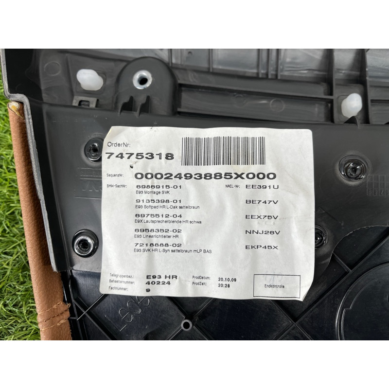 Обшивка салона (салон) BMW 3-series E93 2010 3.0 N52 51437218924