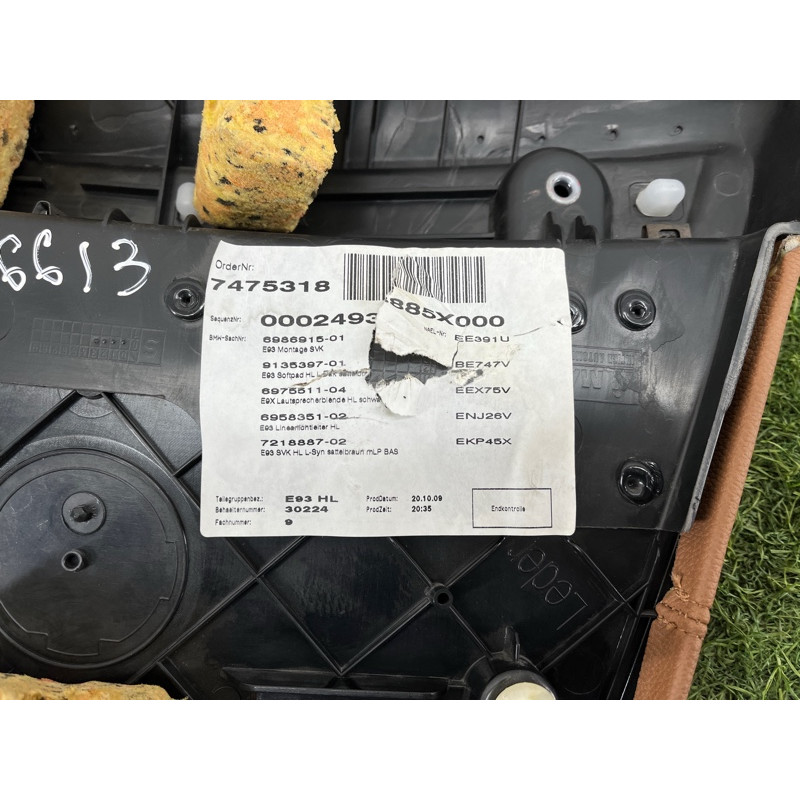 Обшивка салона (салон) BMW 3-series E93 2010 3.0 N52 51437218923