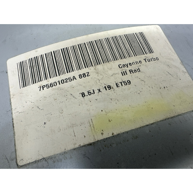 Диск колесный 5x130 R19 8,5Jx19 ET59 (диски на авто) PORSCHE CAYENNE 958 2012 4.8 9583621381088Z