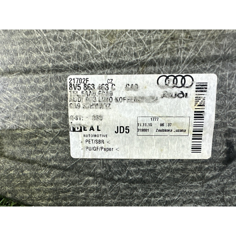 Пол Багажника (салон) AUDI A3 8V 2016 1.8 CNSB 8V5863463CCA9