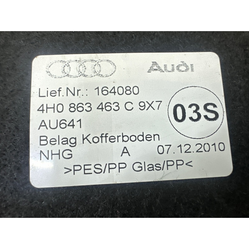 Підлога Багажника (салон) AUDI A8 D4 2011 4.2 CDRA 4H0863463C9X7