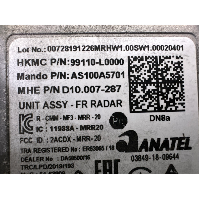 Дистронік (электрика / датчики) Hyundai Sonata DN8 2020 2.5 99110L0000