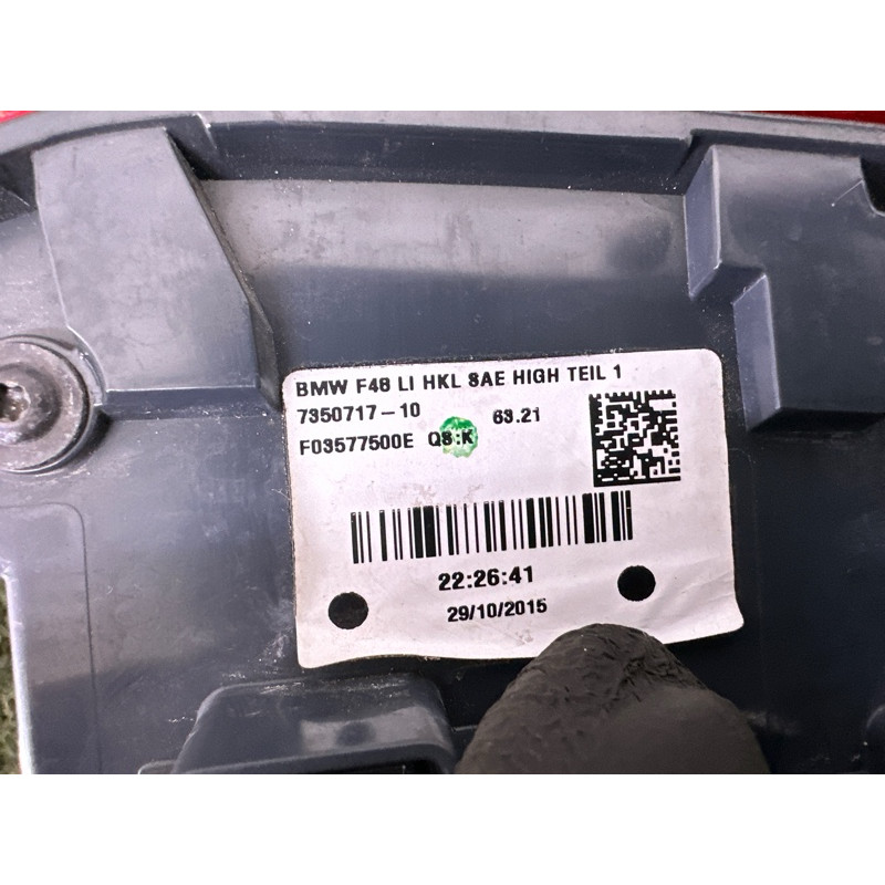 Задний фонарь (оптика) BMW X1 F48 2016 2.0 63217488547