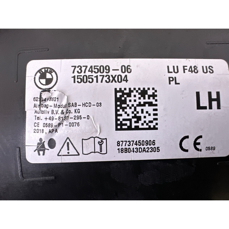 Airbag сидения (airbag / безопасность) BMW X1 F48 2018 2.0 72127374509