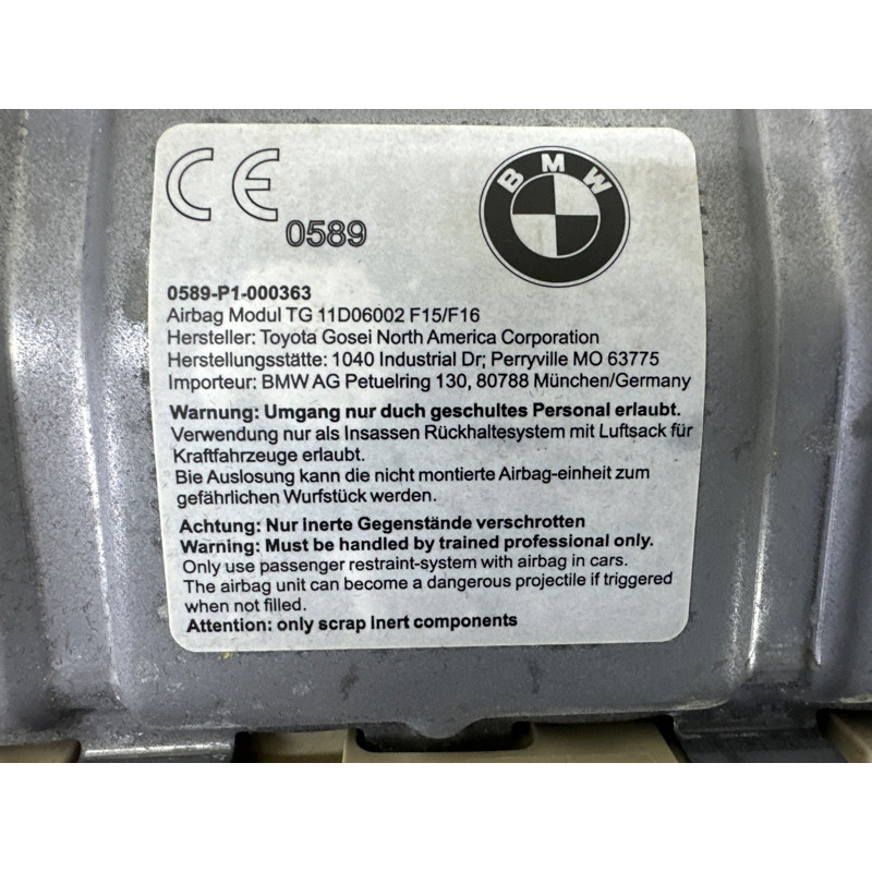 Airbag коленей (airbag / безопасность) BMW X5 F15 2015 3.0 72129311684