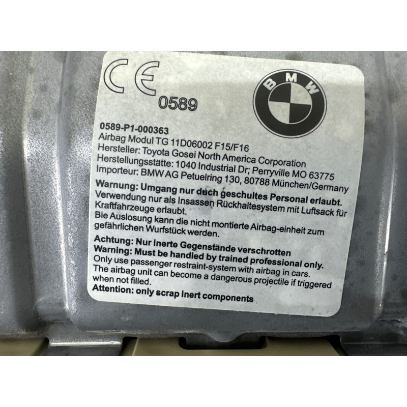 Airbag коленей (airbag / безопасность) BMW X5 F15 2015 3.0 72129311691