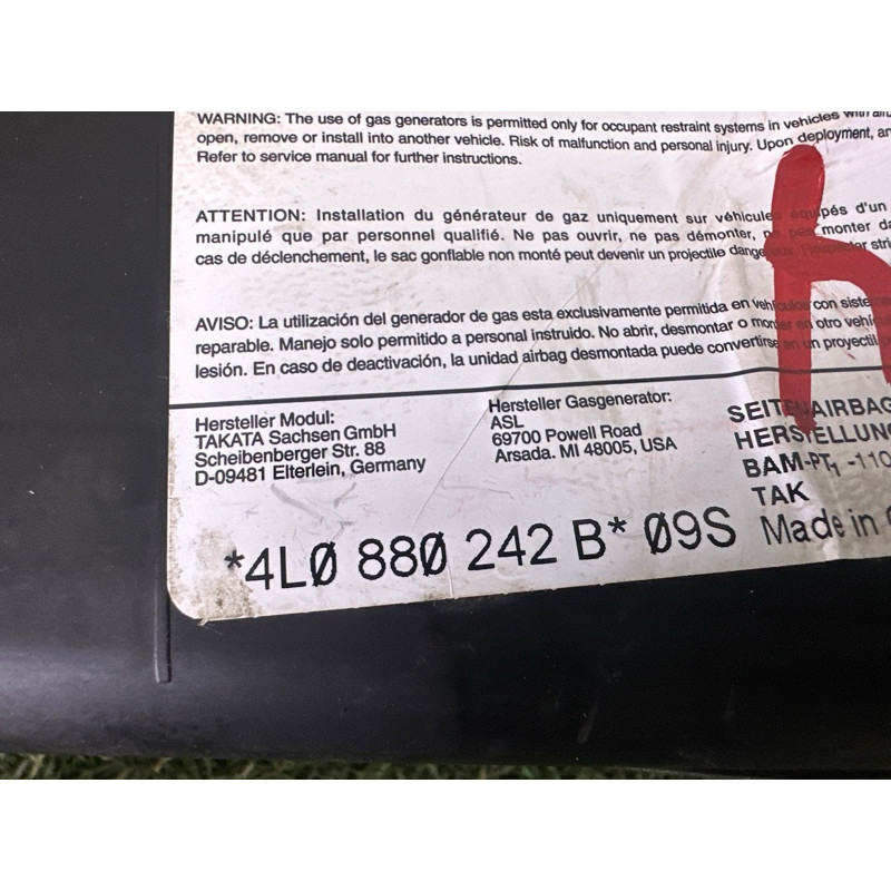 Airbag сидения (airbag / безопасность) AUDI Q7 4L 2015 3.0 CNRB 4L0880242B