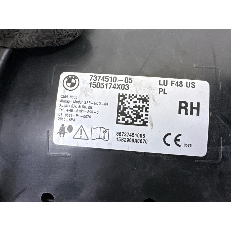 Airbag сидения (airbag / безопасность) BMW X1 F48 2016 2.0 72127374510