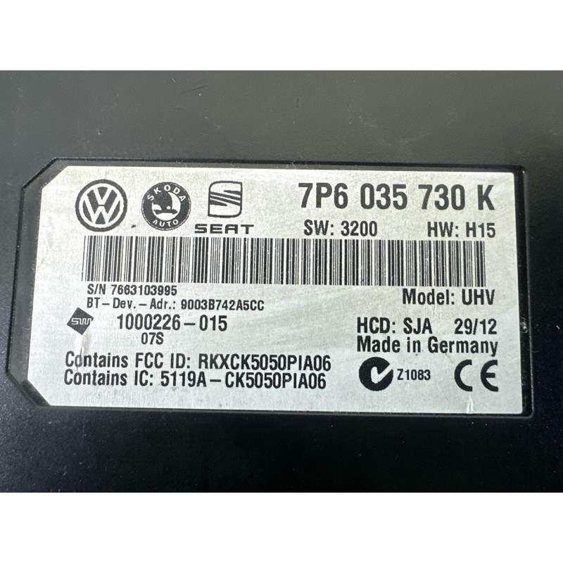 Блок Bluetooth (электрика / блоки управления) Volkswagen Touareg NF 2013 3.6 CGRA 7P6035730K