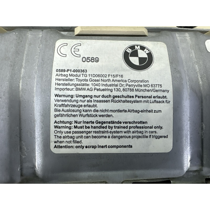 Airbag коленей (airbag / безопасность) BMW X5 F15 2015 3.0 72129311691