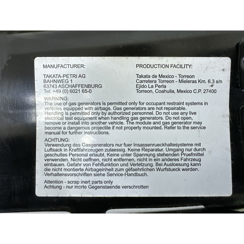 Airbag колін (airbag / безпека) BMW X3 F25 2013 2.0 72129214573