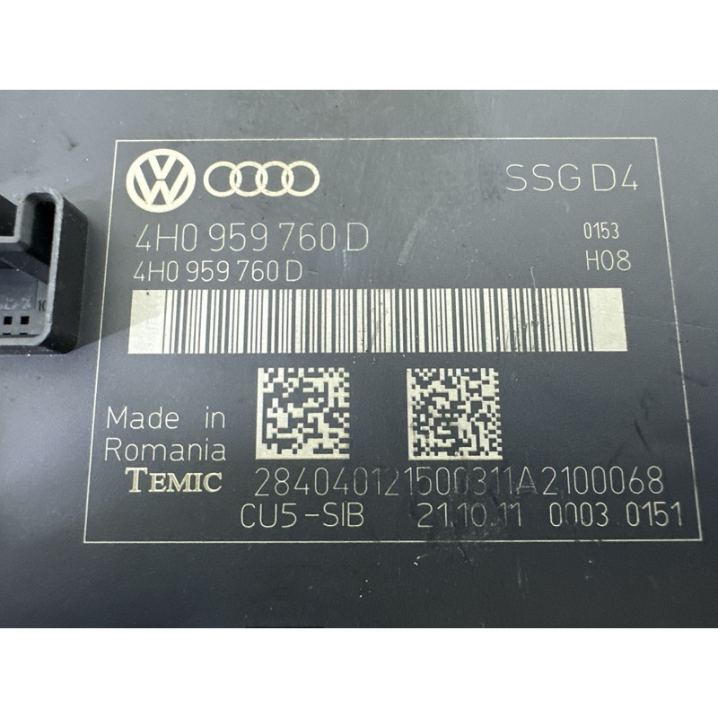 Блок управления сиденьем (электрика / блоки управления) Volkswagen Touareg NF 2012 3.0 4H0959760DZ03