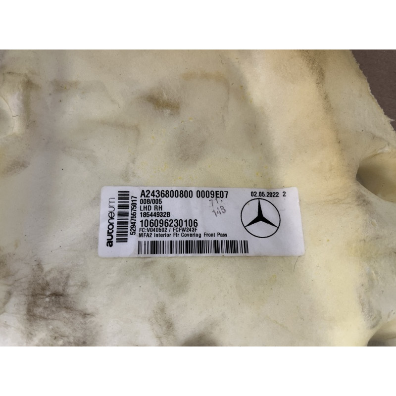 Ковролин (салон) Mercedes-Benz EQB 350 X243 2022 A24368005009E07