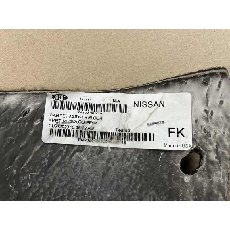 Ковролин (салон) Nissan Rogue T33 2023 1.5 KR15DDT 749026RY1A