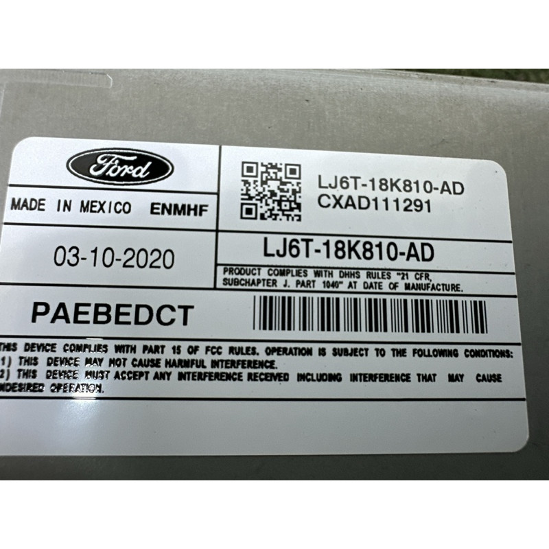 Блок управления мультимедиа (электрика / блоки управления) FORD ESCAPE MK4 2020 1.5 LJ6Z18K810A